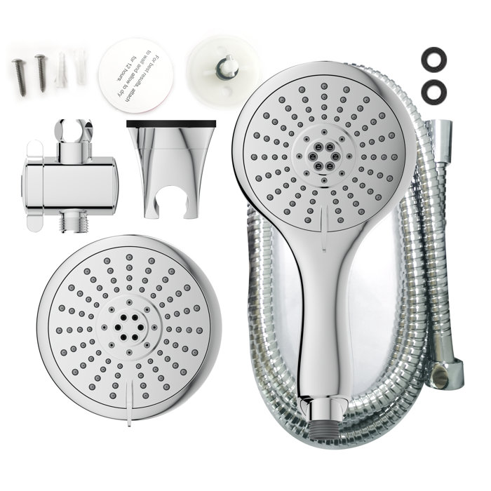 Kingmore Aquajet Jet Dual Shower Head & Reviews Wayfair